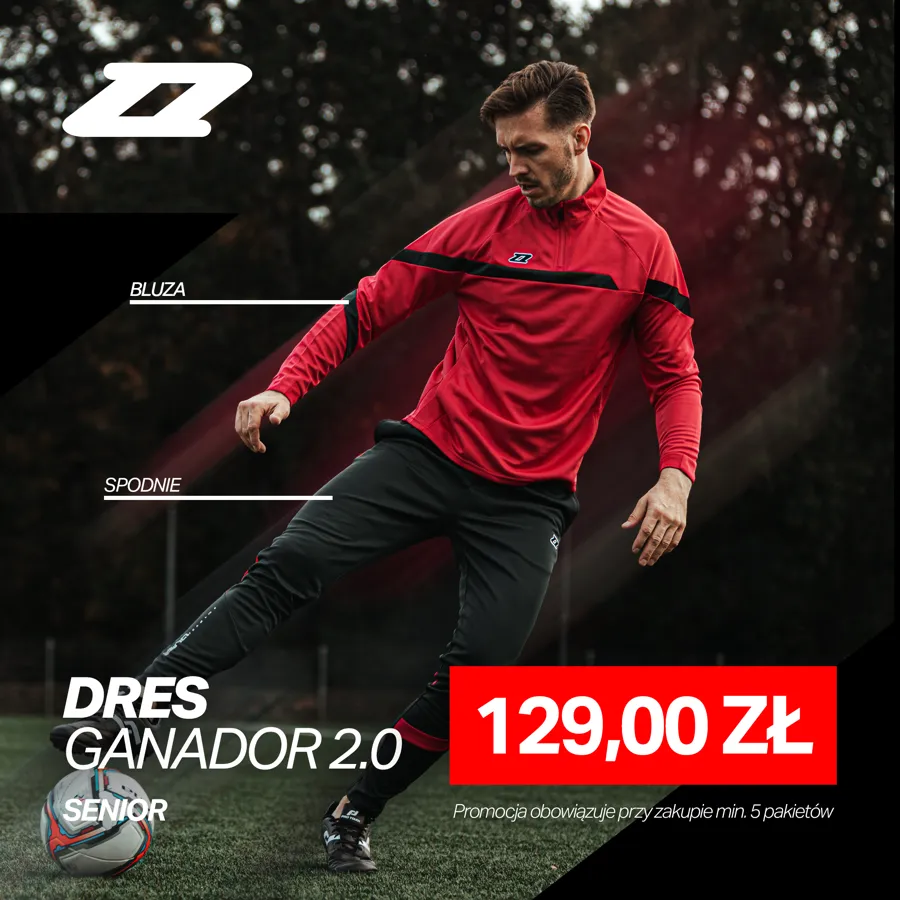 Dres treningowy Zina Ganador 2.0 Senior: bluza i spodnie za 129 zł